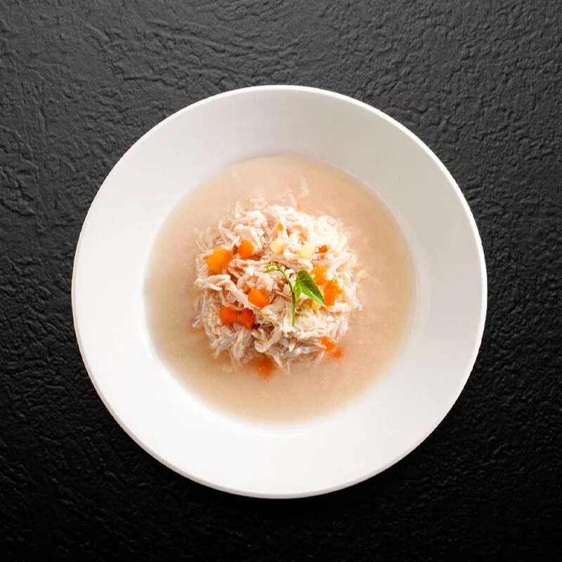 Cherie 法麗 - 微湯汁肉絲罐系列 - 天然嫩雞佐蔬菜 (青) 80g