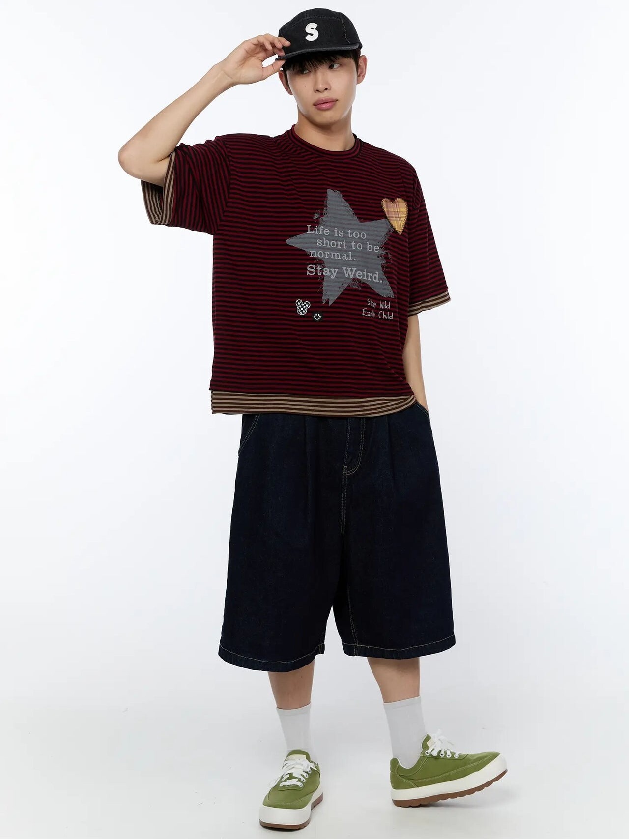 星星徽章層疊短袖T恤