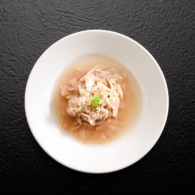 [斷貨中] Cherie 法麗 - 微湯汁肉絲罐系列 - 天然黃鰭吞拿魚佐正鰹、嫩雞 (深啡) 80g
