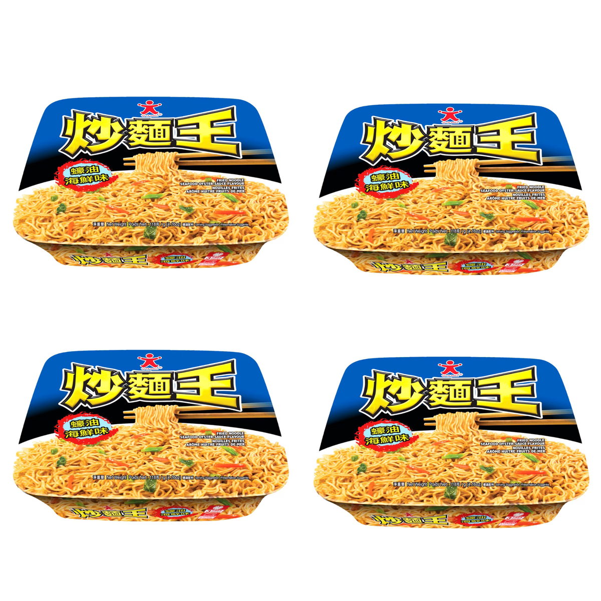 公仔點心 - 鮮味蠔油海鮮公仔炒麵王 x 4