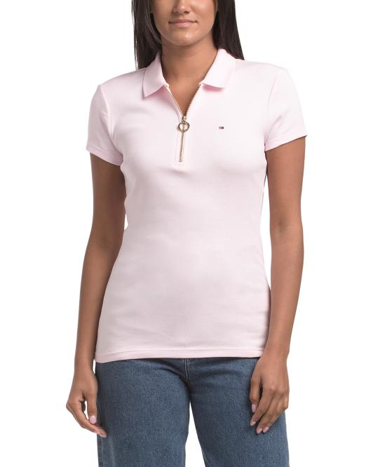 【預購】Tommy Hilfiger H042352 半襟拉鍊女裝 Polo 衫