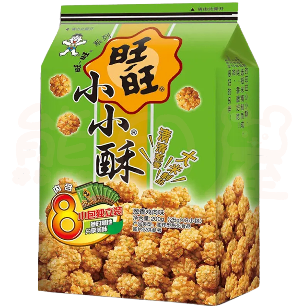 旺旺小小酥 (蔥香雞肉味) 200G (內含8小包獨立裝) (綠)