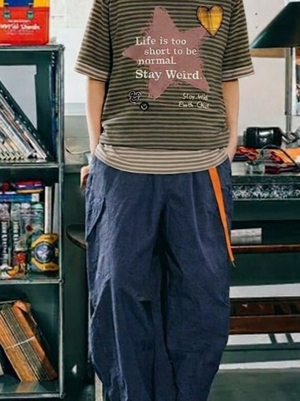 星星徽章層疊短袖T恤