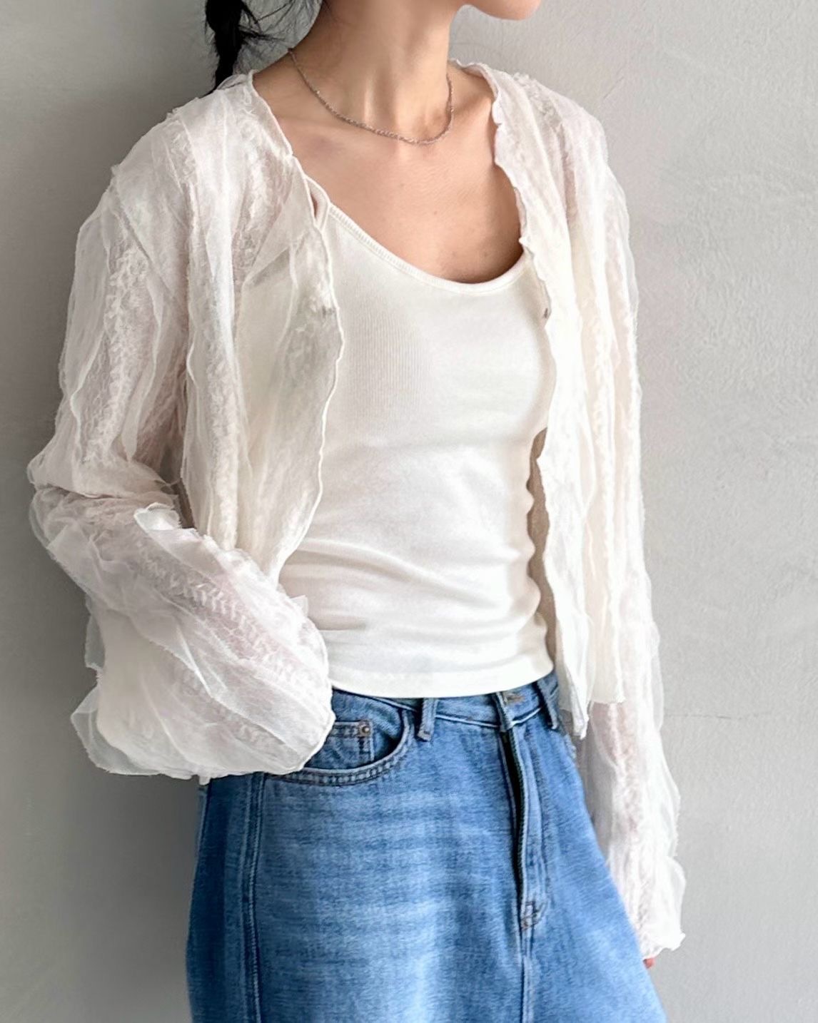 WW2632 Lace Cardigan