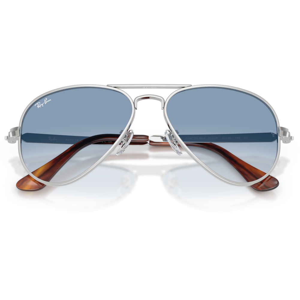【RayBan】RB3925 003/3F-62mm 太陽眼鏡(銀色|清澈漸變藍色)♦