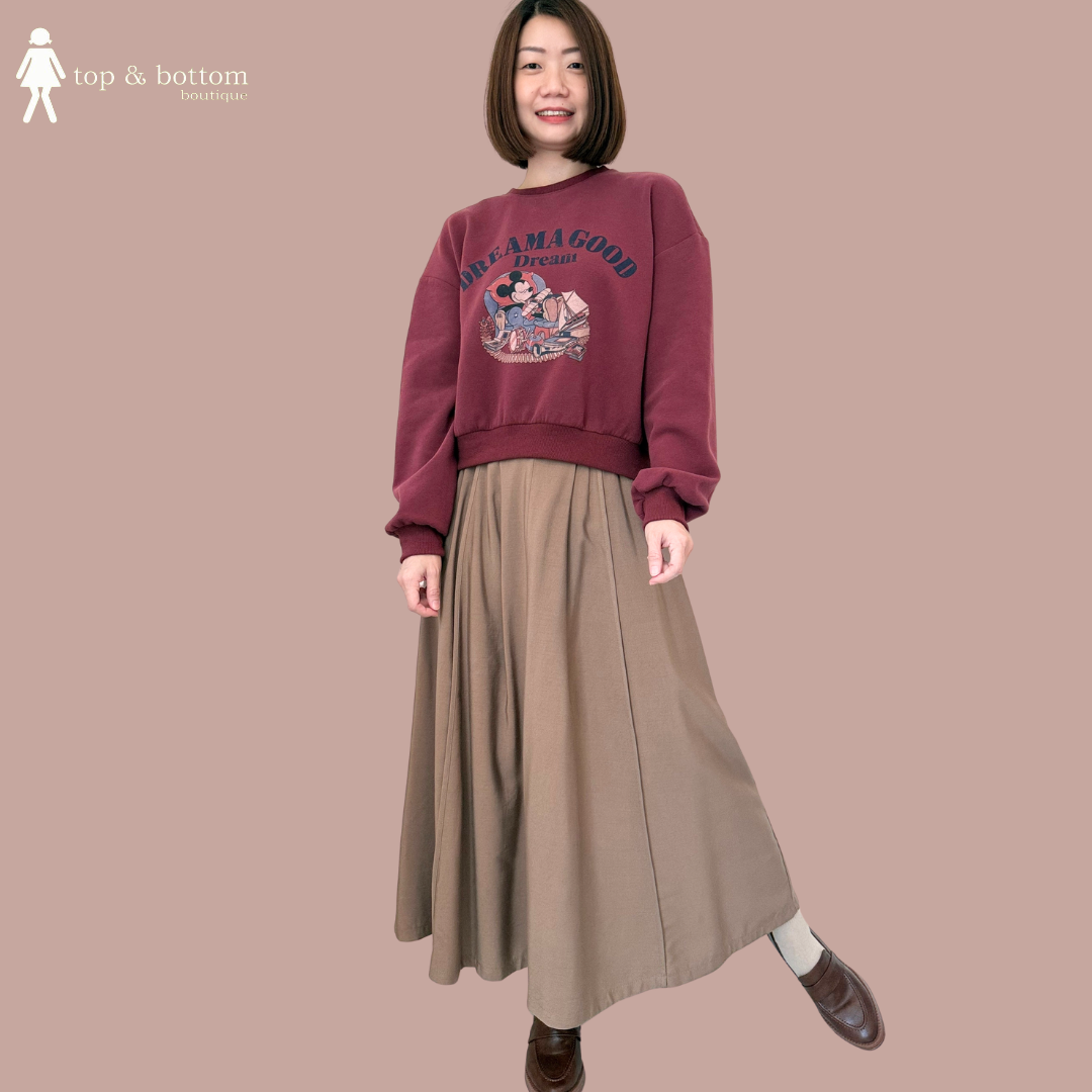 LONG SLEEVE MICKEY CROP SWEATS