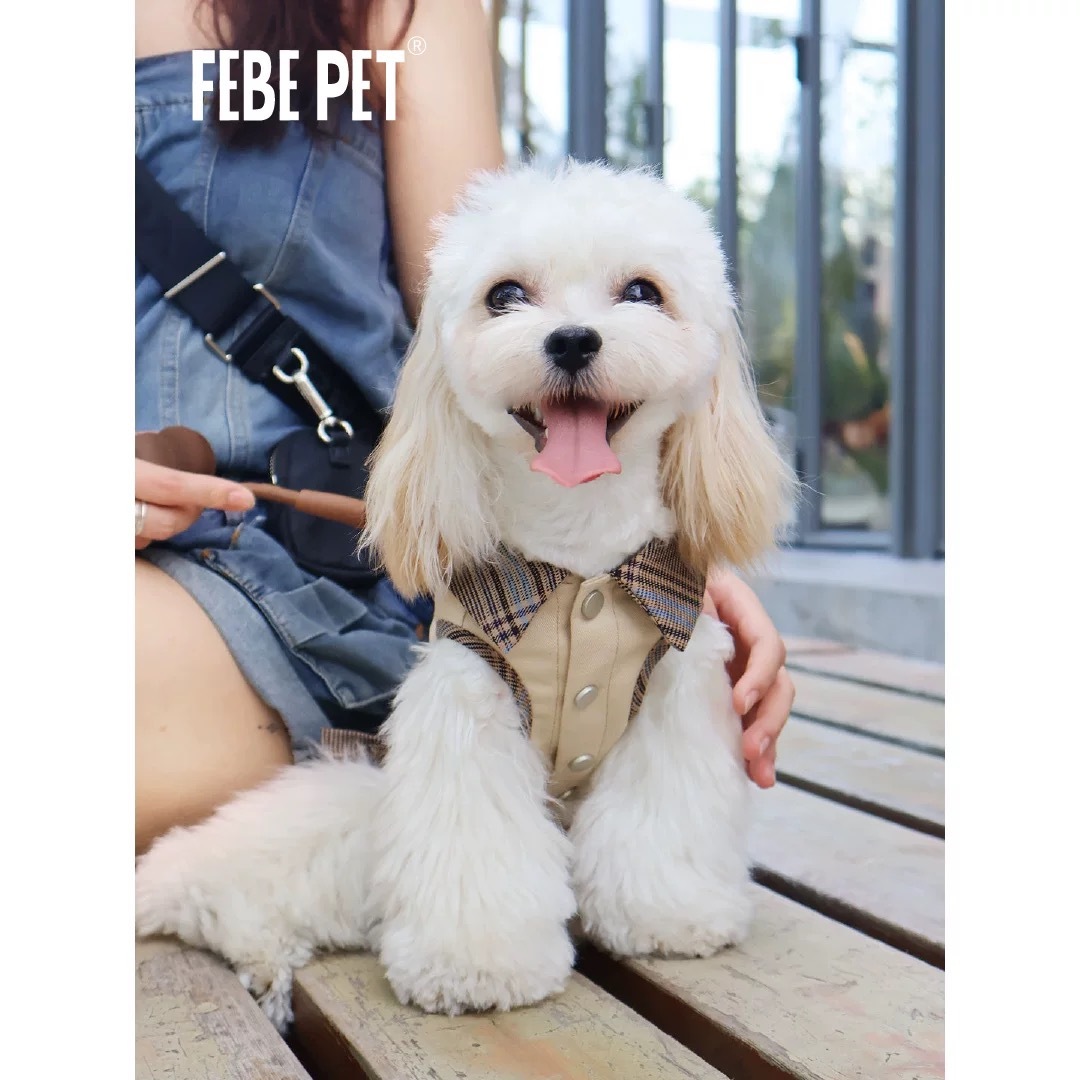 FEBEPET英伦学院裙卡其色