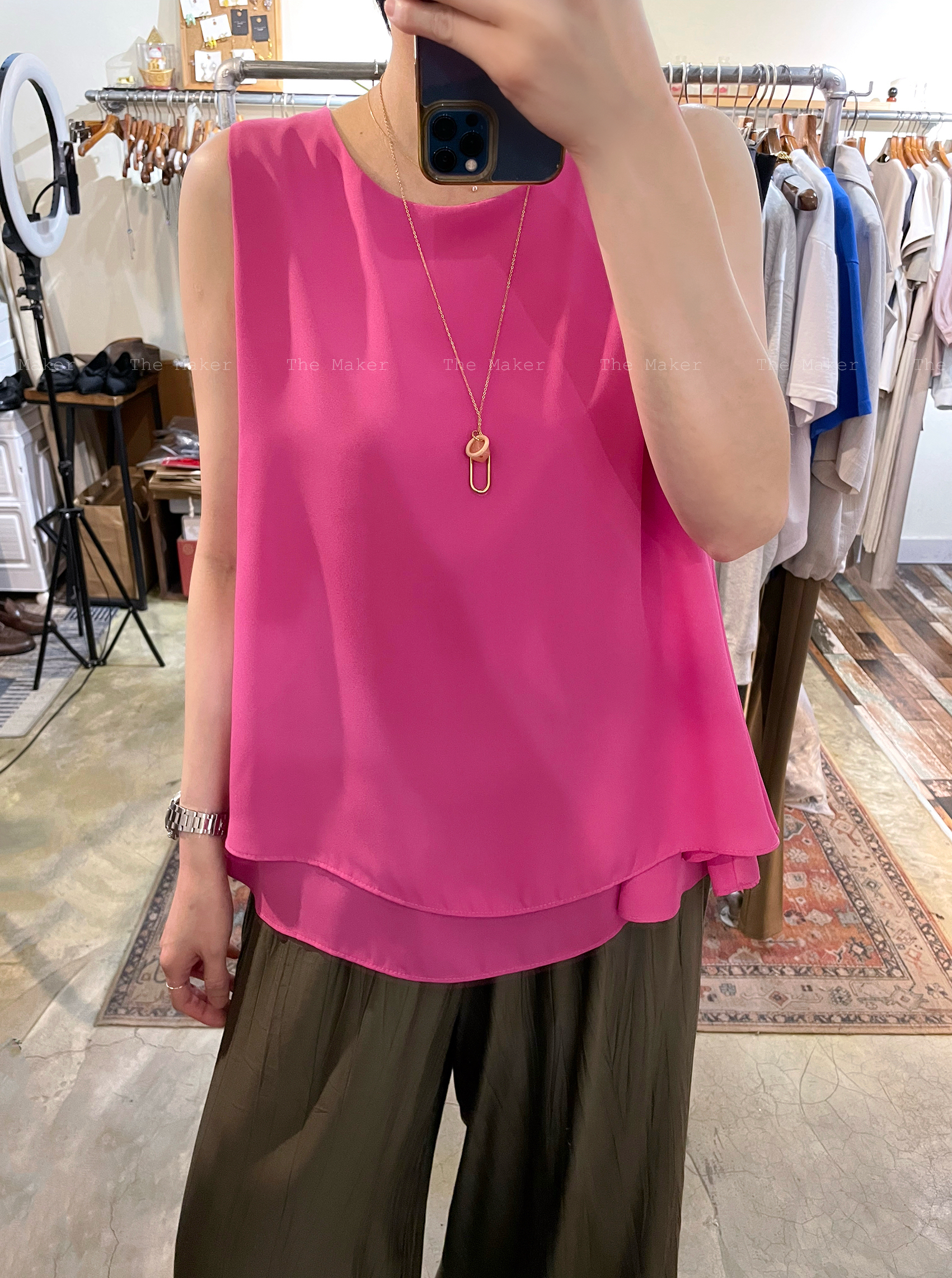 🦄 動感雪紡雙層背心 🦄