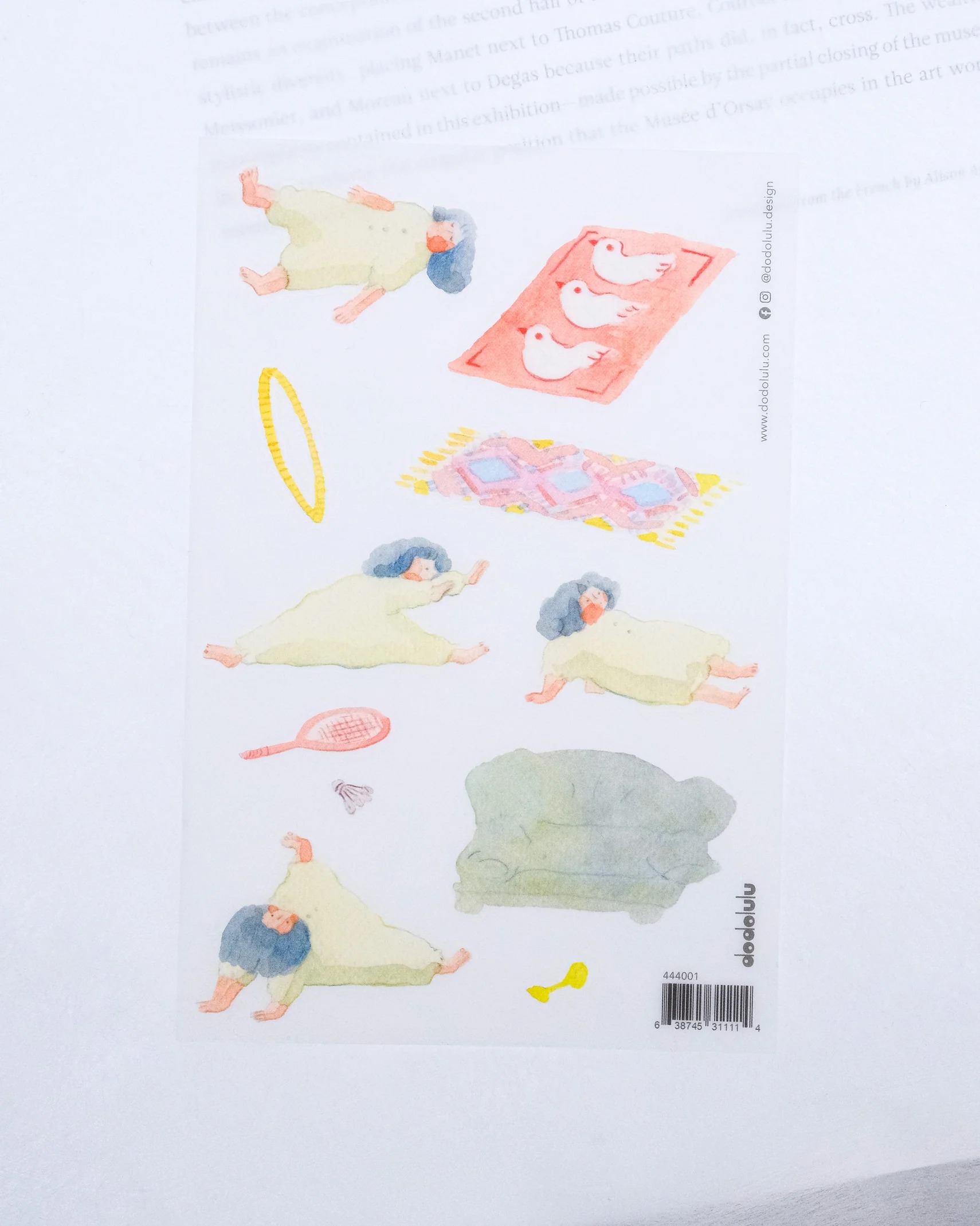 香港｜Dodolulu 轉印貼紙 懶洋洋運動