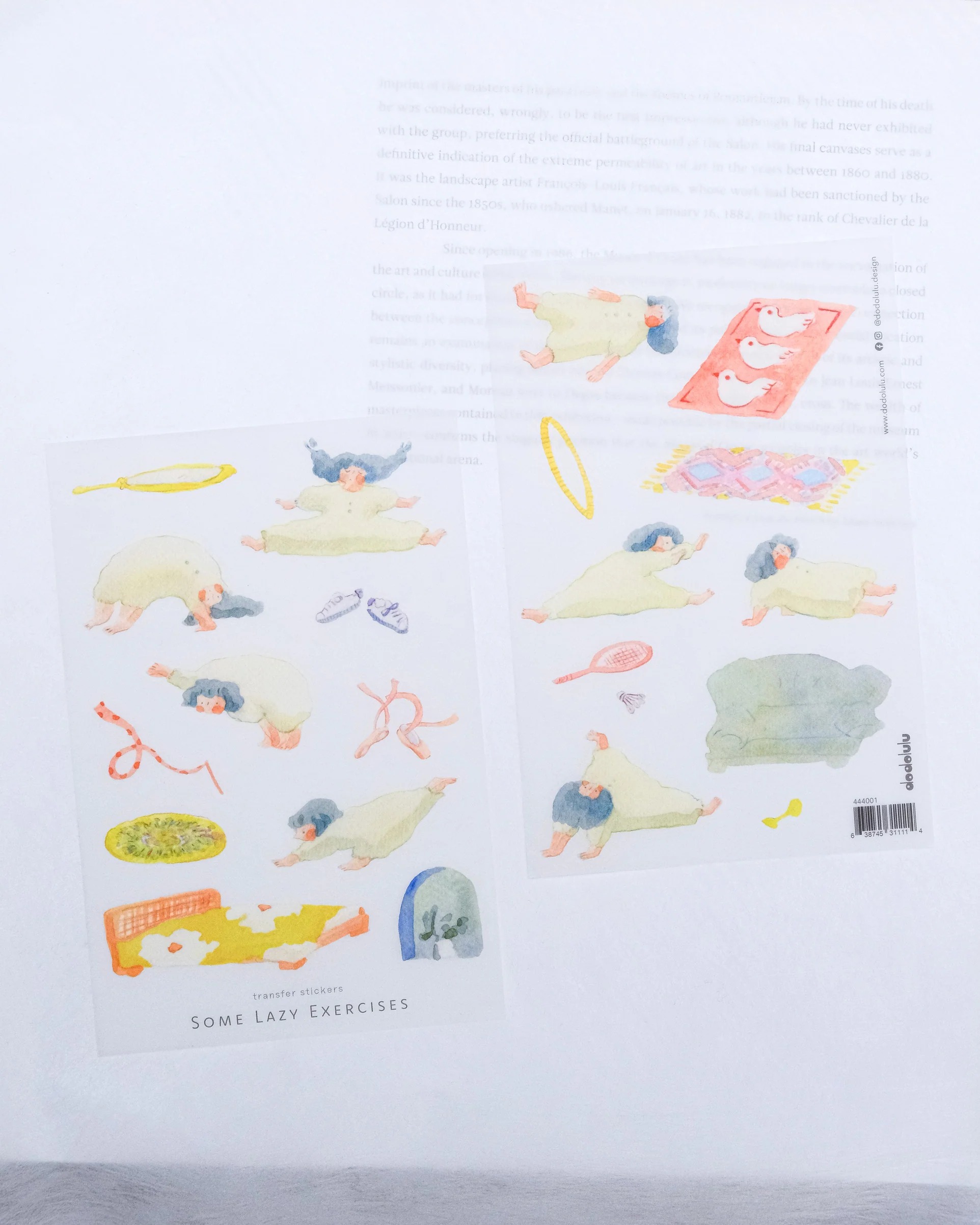 香港｜Dodolulu 轉印貼紙 懶洋洋運動