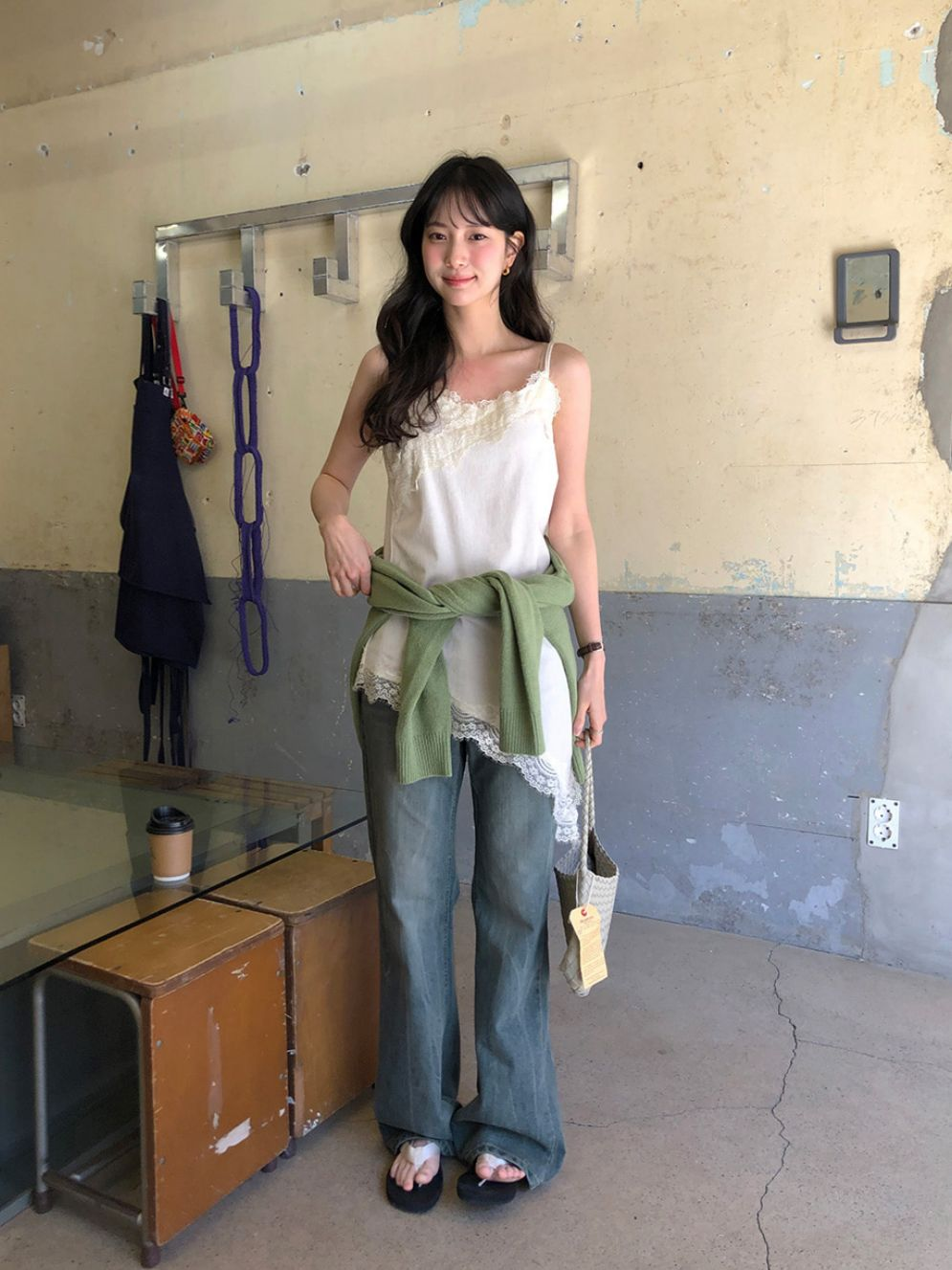 不規則蕾絲吊帶