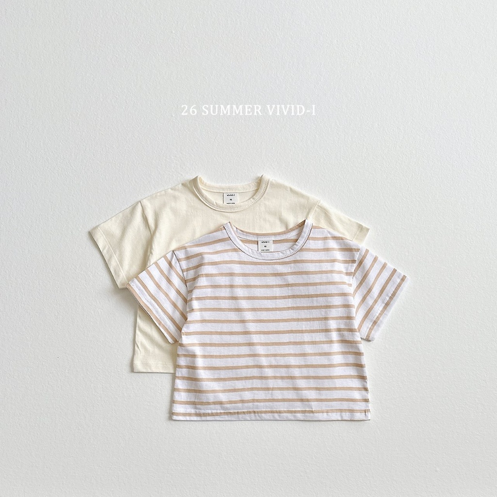 正韓夏vividi 1+1必買條紋素色上衣組