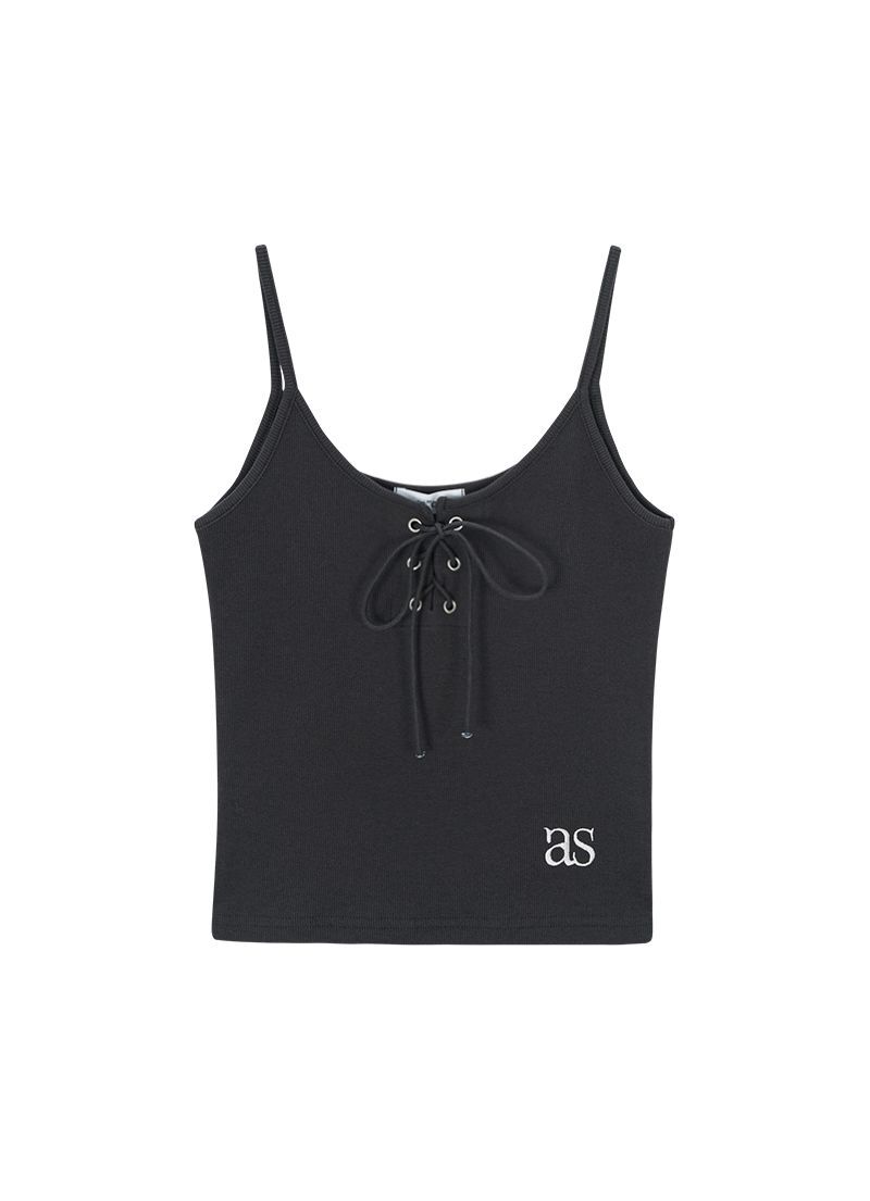 ASON 鏤空孔眼無袖背心 炭灰色 AS_P0000CEV