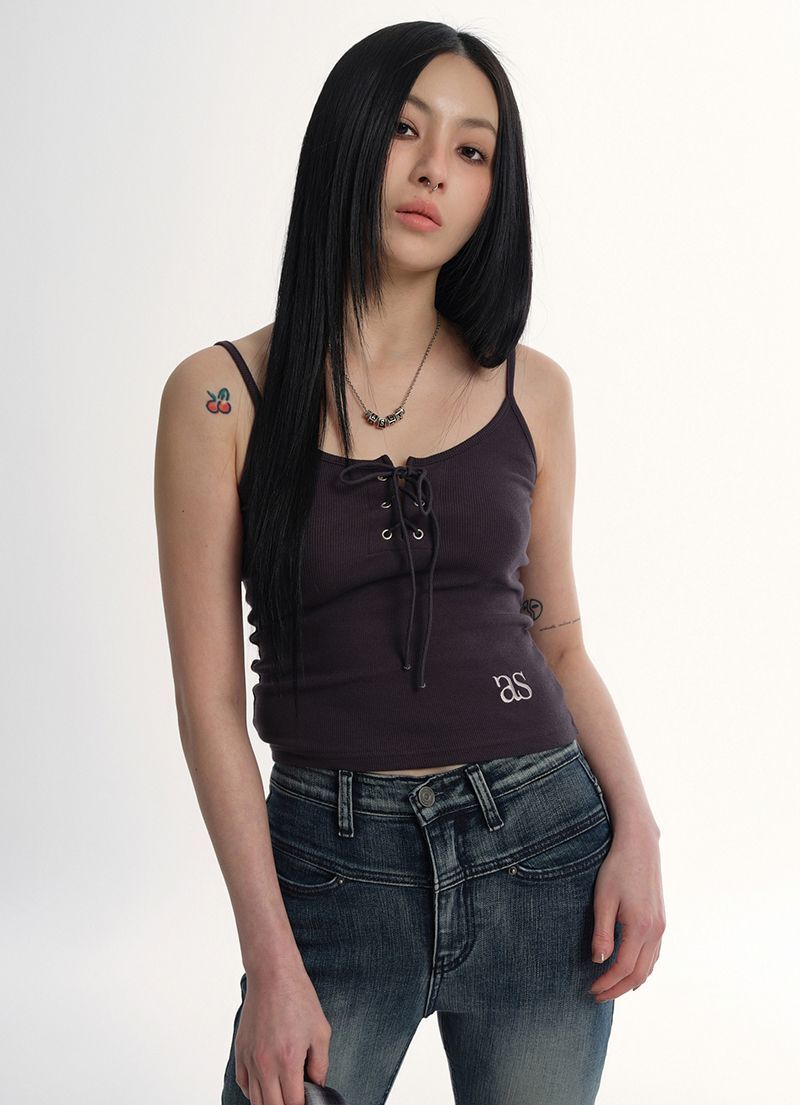 ASON 鏤空孔眼無袖背心 炭灰色 AS_P0000CEV