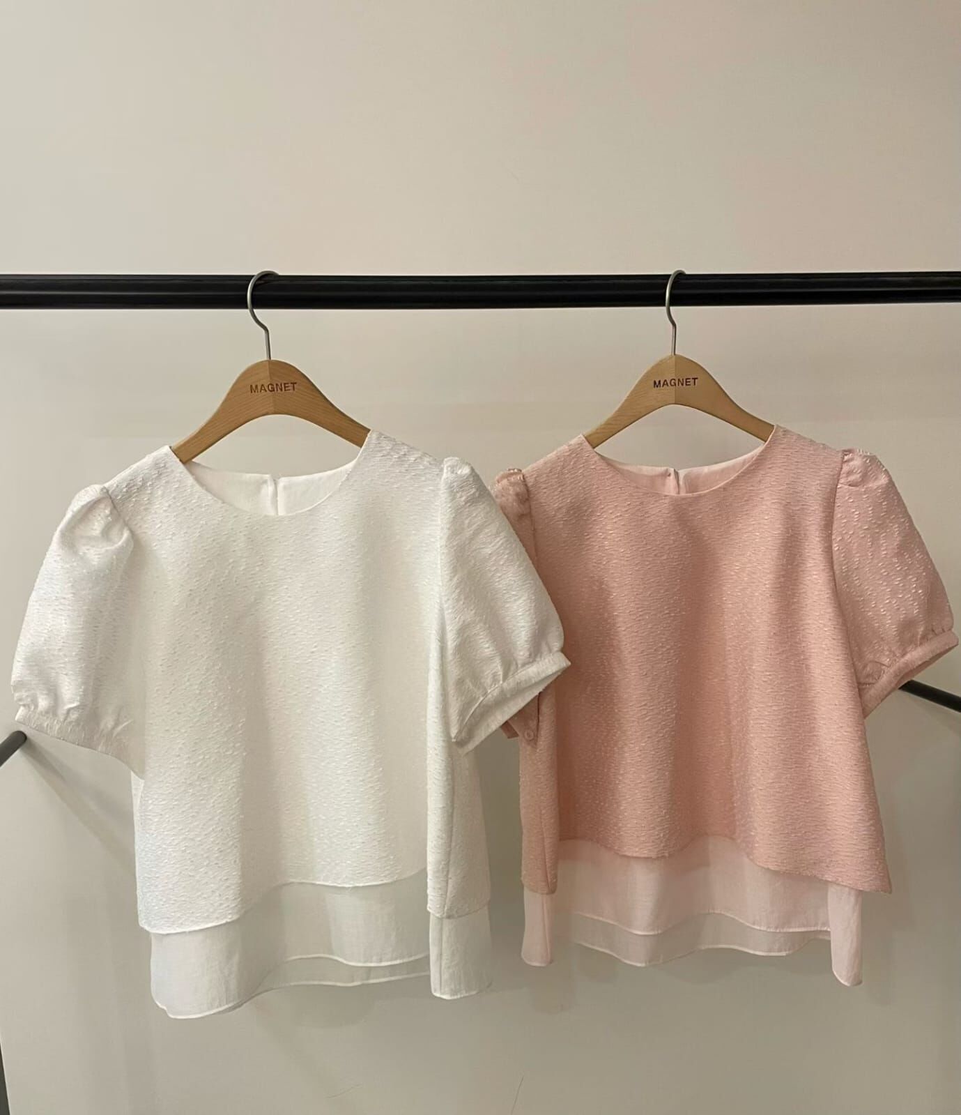 MN6102 拼接飄逸雪紡氣質上衣