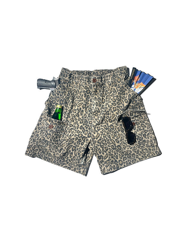 Club Stubborn Summer Air-Force Shorts - Leopard Camo