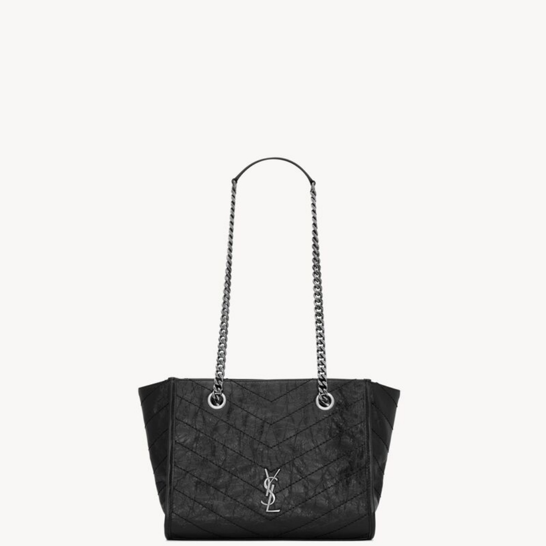 FRA-GGG0423-236 NIKI small shopping in vintage leather BLACK (A21)【出貨後回贈$500購物金】