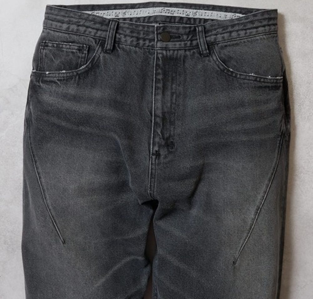 NUMBER NINE STRAIGHT DENIM JEANS VINTAGE WASH - BLACK PRE ORDER ITEM (預訂中)