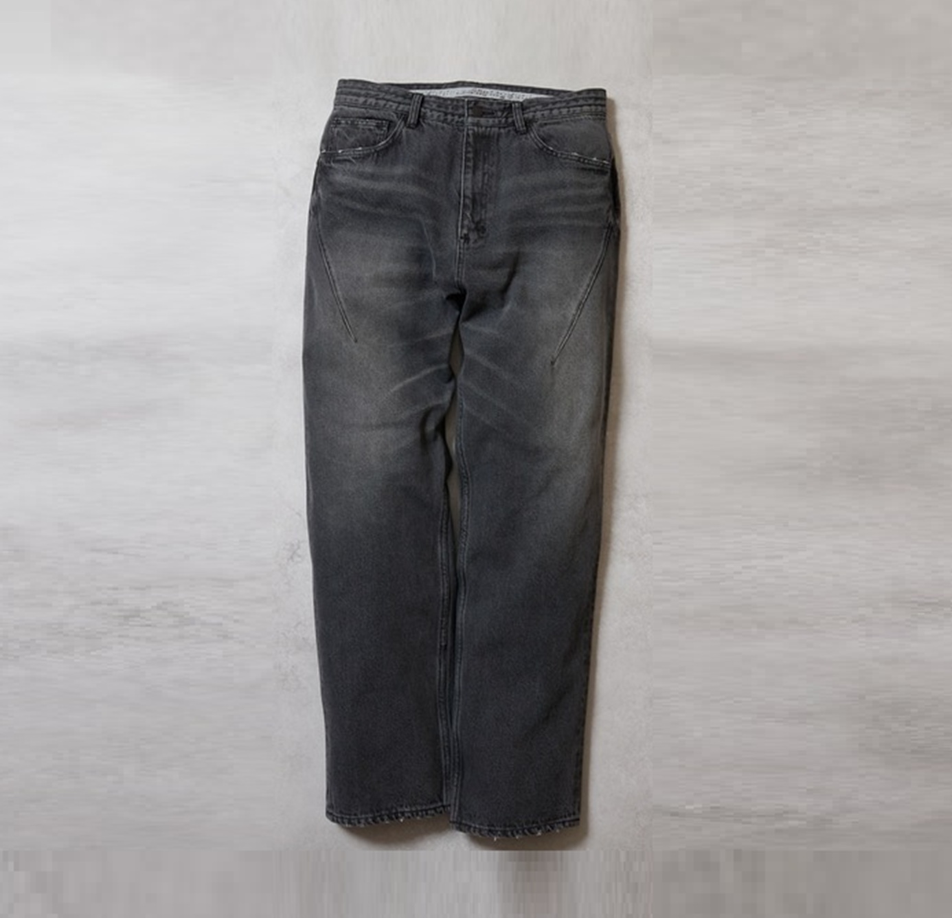 NUMBER NINE STRAIGHT DENIM JEANS VINTAGE WASH - BLACK PRE ORDER ITEM (預訂中)