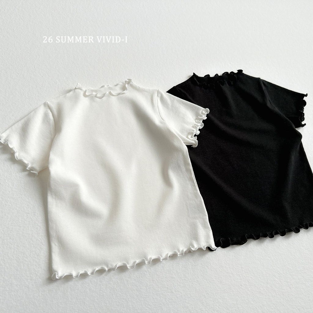 正韓夏vividi  黑白捲捲木耳上衣