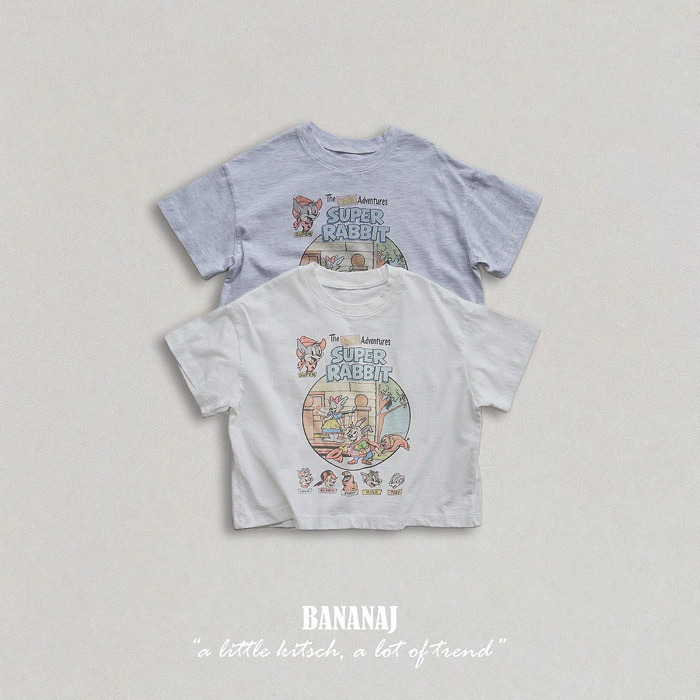 正韓夏Banana.J 親子裝_兩色美式兔兔上衣