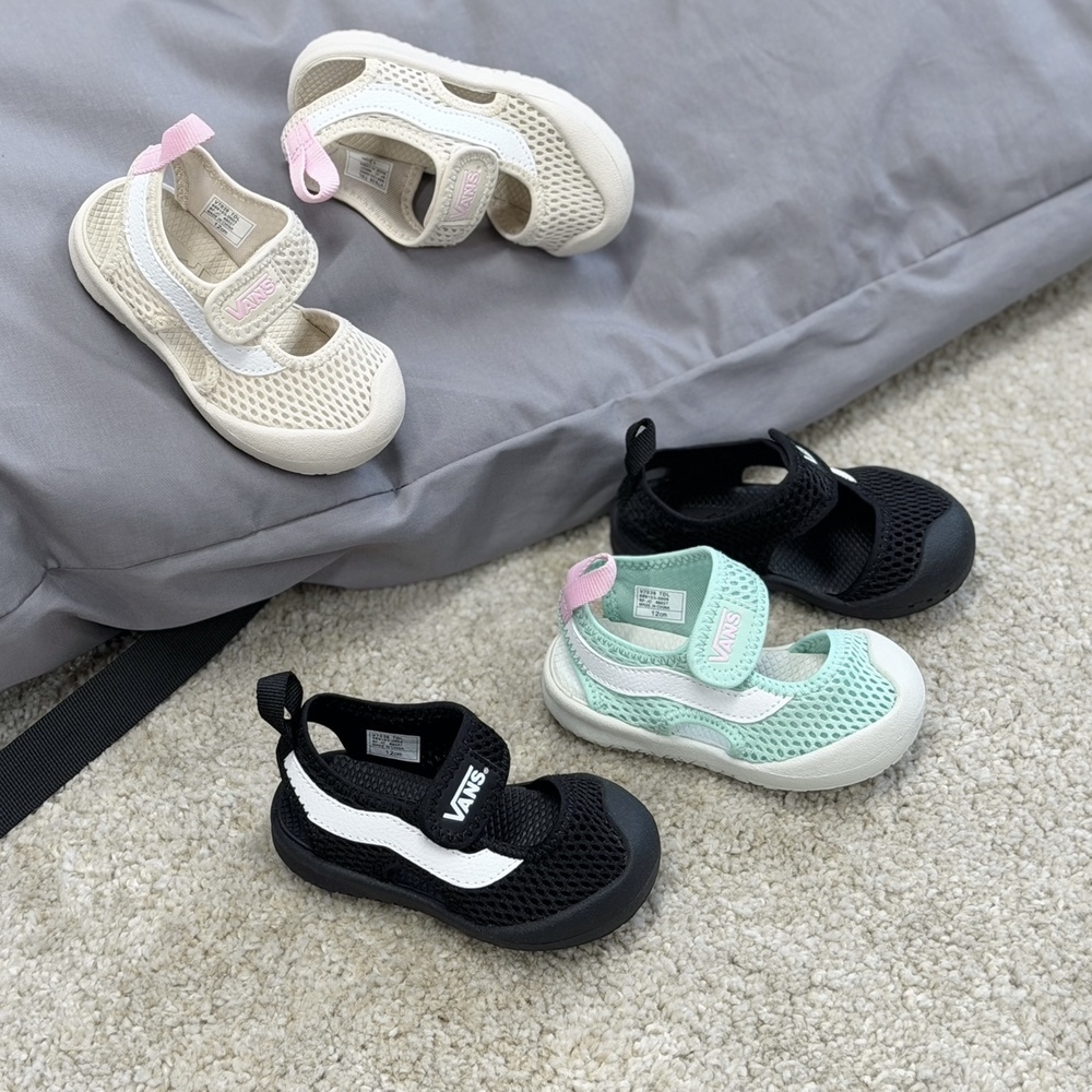 Vans Ray Aqua 日本新款 3色 瑪莉珍 黑色 湖水綠 奶油白 魔鬼氈 涼鞋 小童 童鞋 V7039TDL