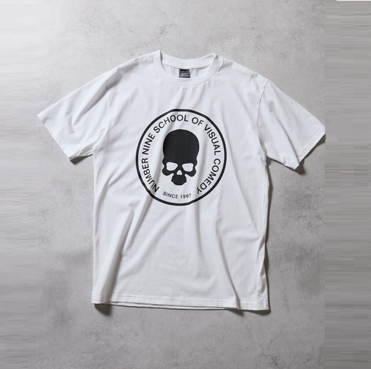 NUMBER NINE SKULL MOTIF CIRCLE LOGO T-SHIRT - WHITE PRE ORDER ITEM (預訂中)