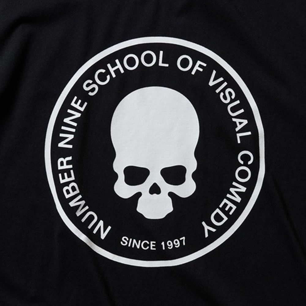 NUMBER NINE SKULL MOTIF CIRCLE LOGO T-SHIRT - BLACK PRE ORDER ITEM (預訂中)