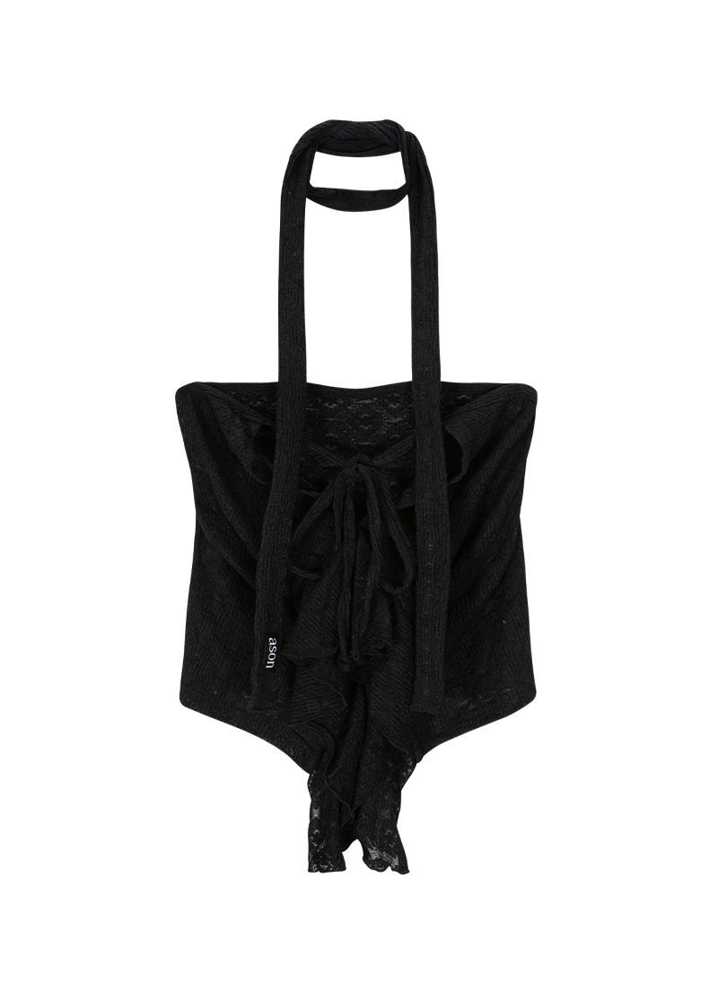 ASON SIA 綁帶荷葉邊無袖上衣 AS_P0000CLM