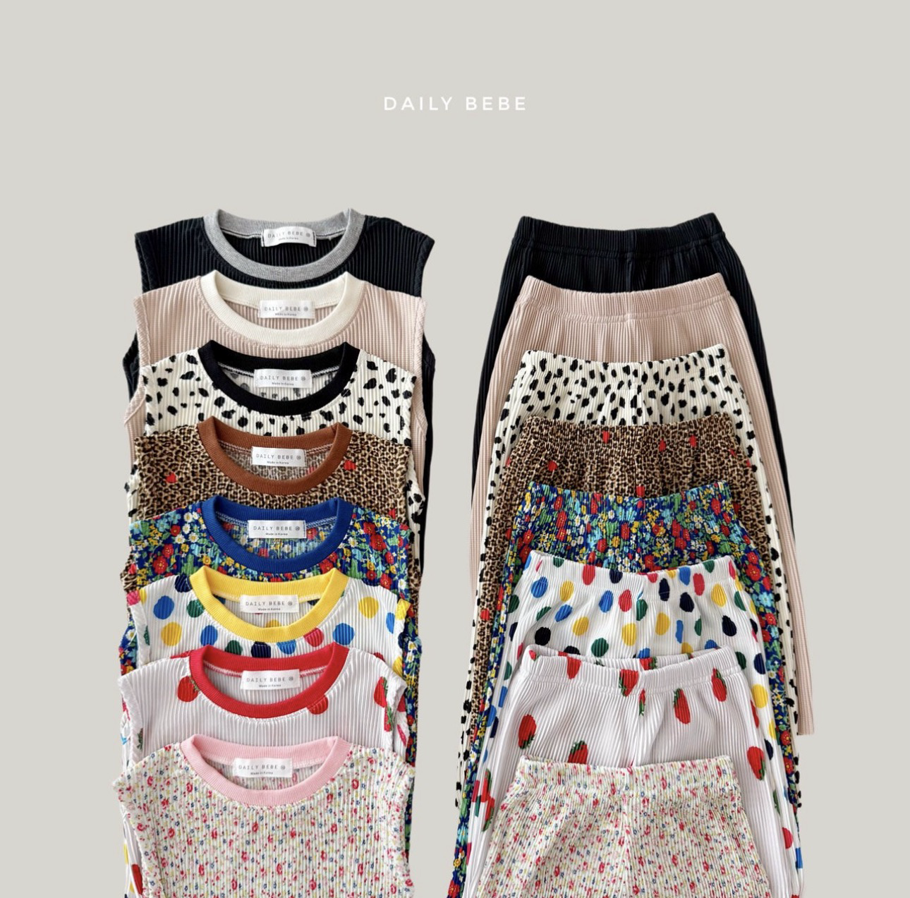 Daily Bebe Color Pleated Set