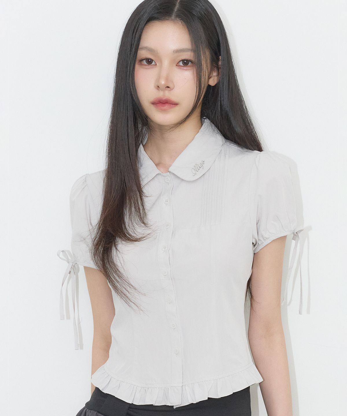 ILLIGO Sera 泡泡袖上衣 灰色 26SMTOP01GY