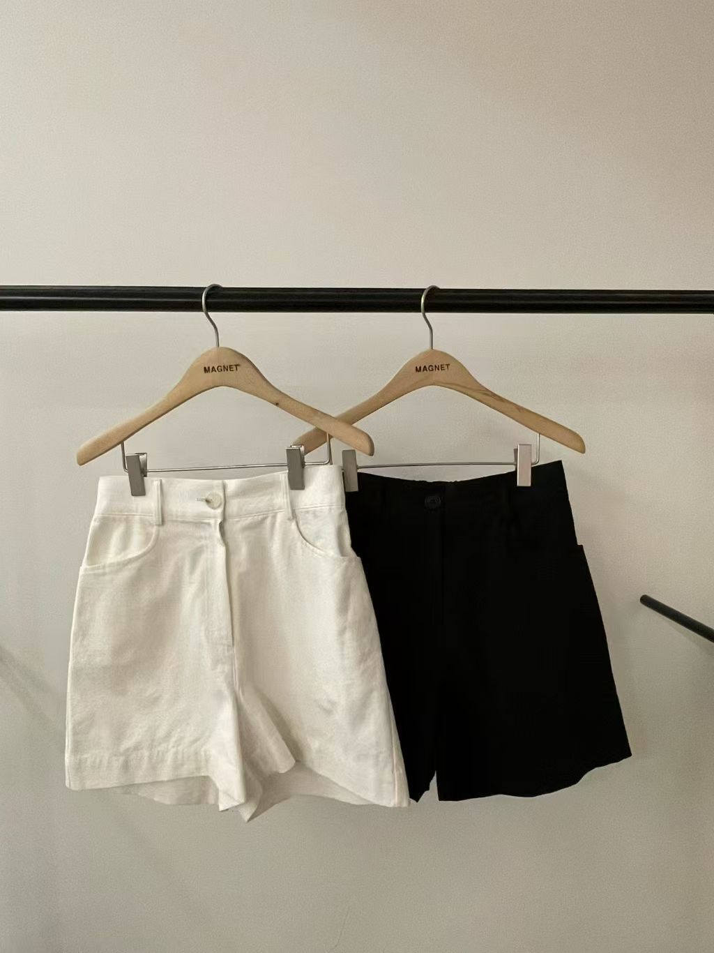 MN6118 超百搭後橡筋簡約高腰短褲