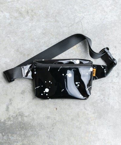 HKHG0424-043 Kiu - PVC防水斜孭袋/腰包_Splash Black (K337-135) (A43)