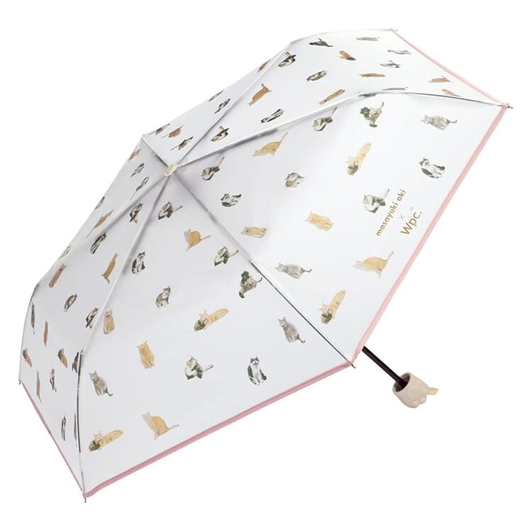 HKHG0424-060 Smile Cat貓咪肉球半透明塑料縮骨遮_粉紅色邊 (PT-OM004-002) (A60)