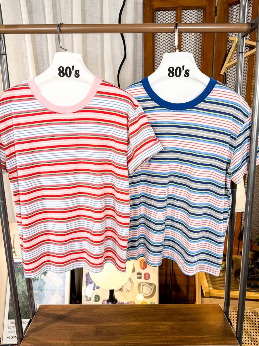 【多買多優惠】拼色 橫間 COTTON料TOP【不設退換】