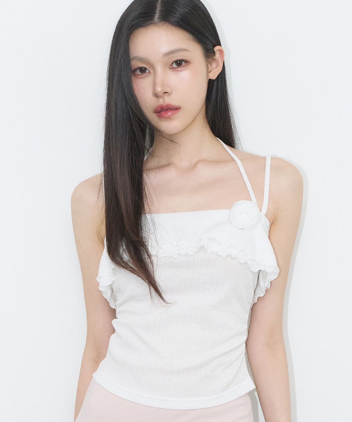 ILLIGO 玫瑰荷葉邊無袖上衣 26SMTOP07WH