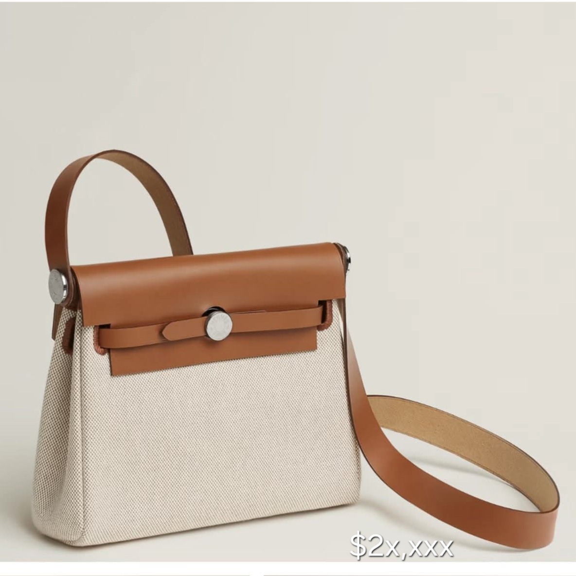 Hermes Herbag Mini  Fauve / Beige / Ecru  Canvas HK$2x,xxx  (HK$2,000 即時落訂)