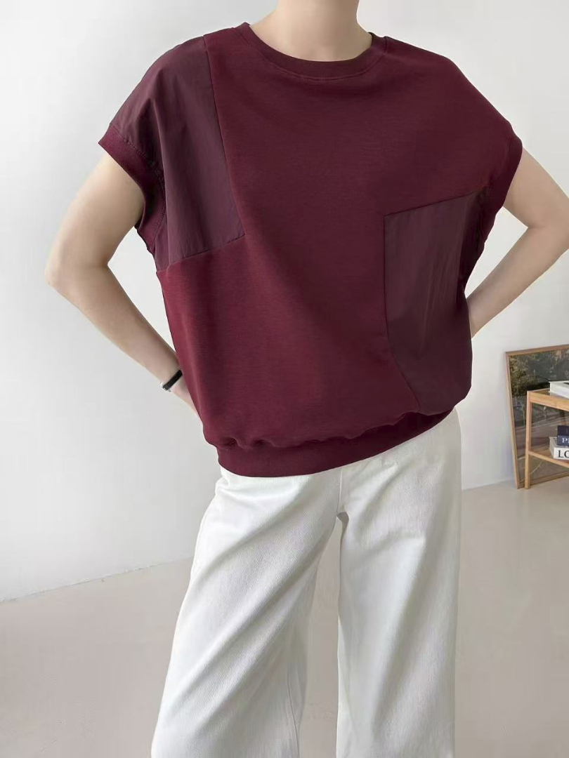 氣質顯瘦立體版型★設計感拼接微挺上衣