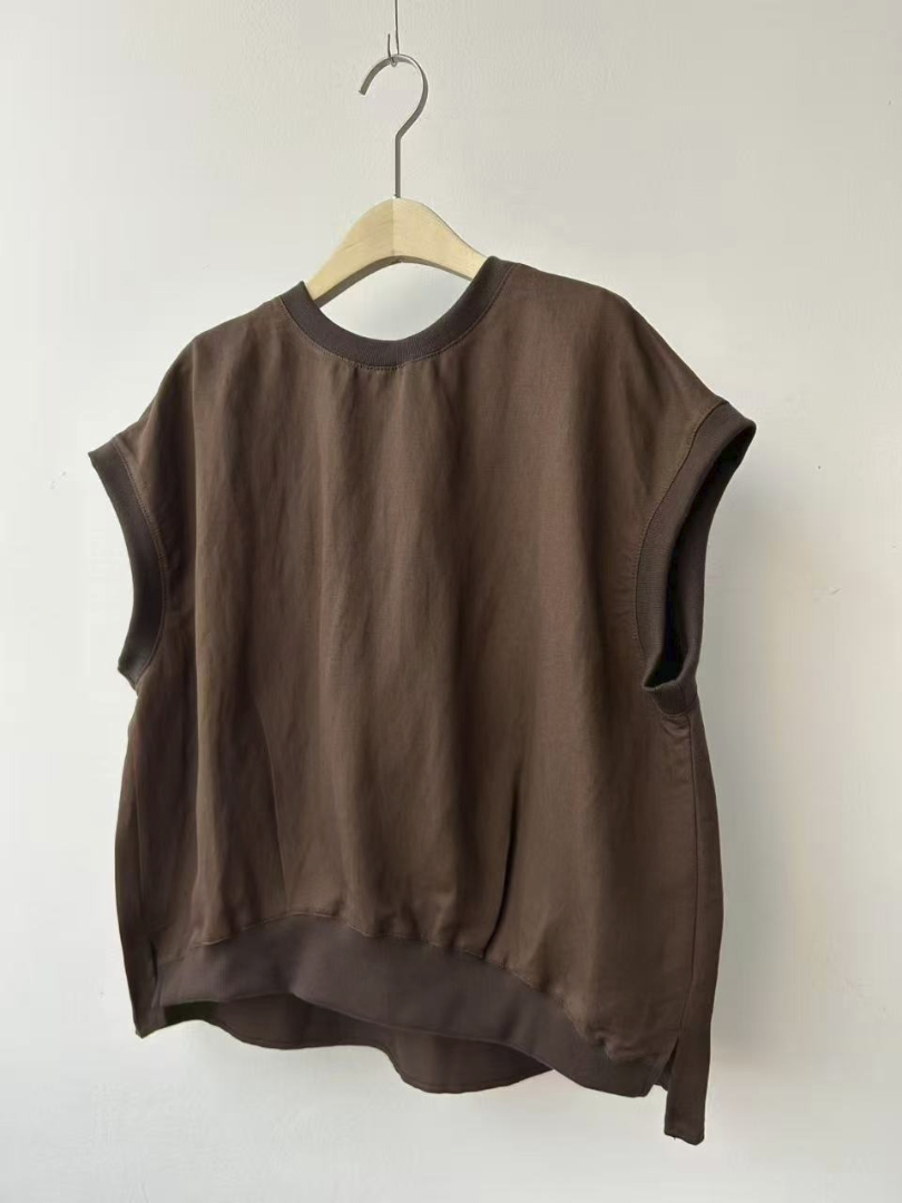 夏日必備 輕盈透氣★質感棉麻微澎上衣