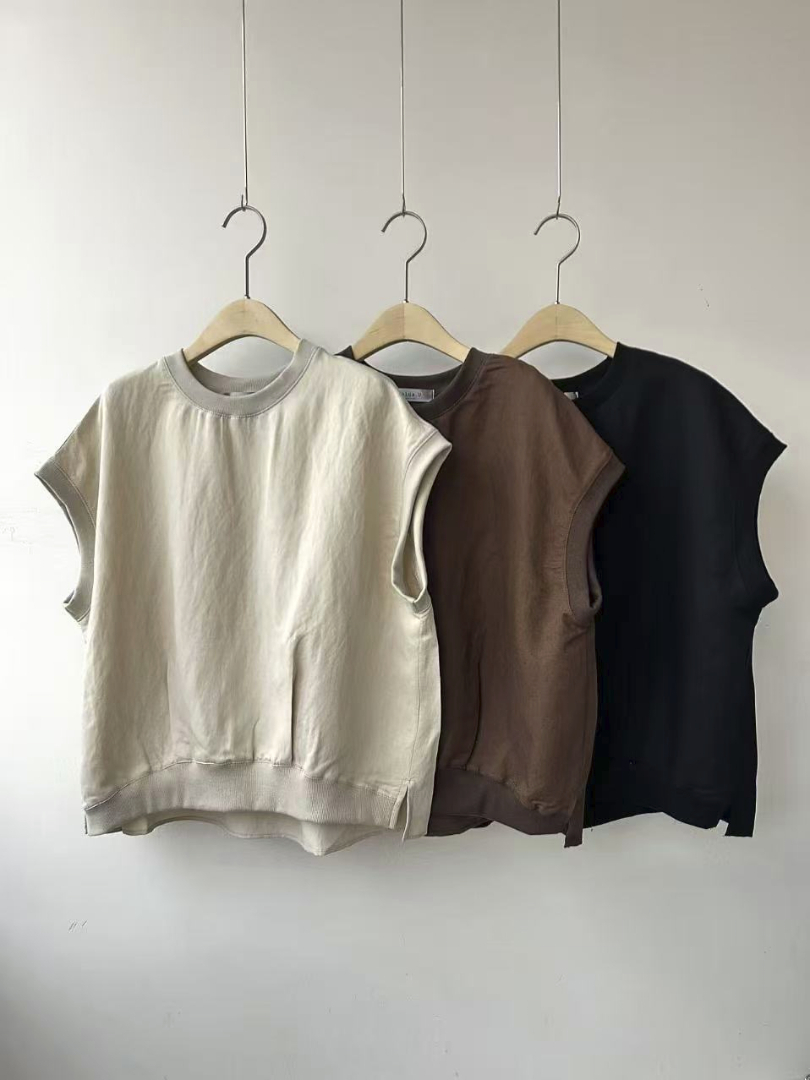 夏日必備 輕盈透氣★質感棉麻微澎上衣