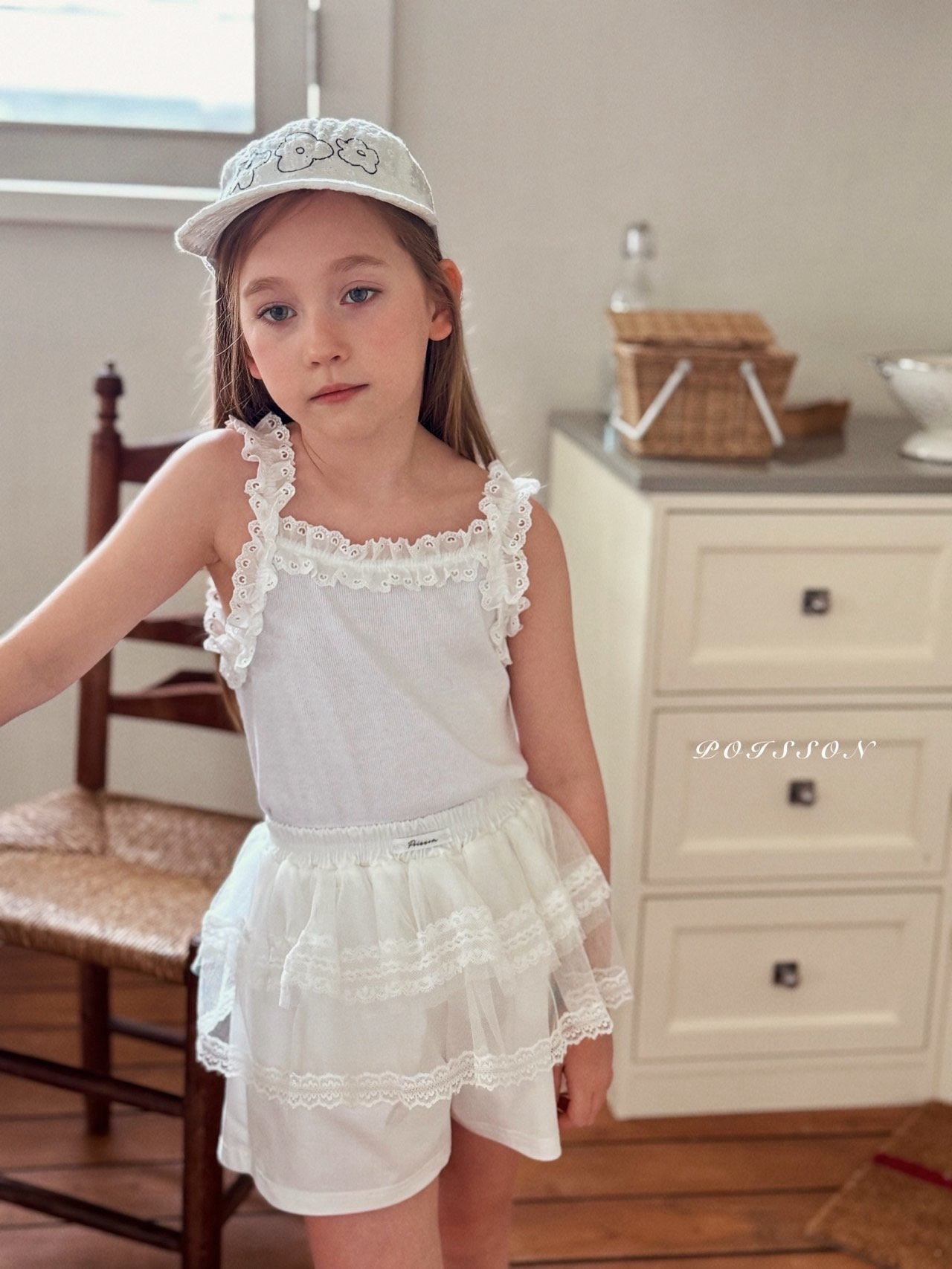 Poisson Frill Sleeveless Tee