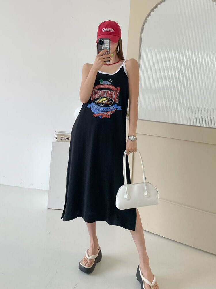 【現貨+預購】1993 仿舊徽章賽車撞色領背心洋『預購時間7-14天』