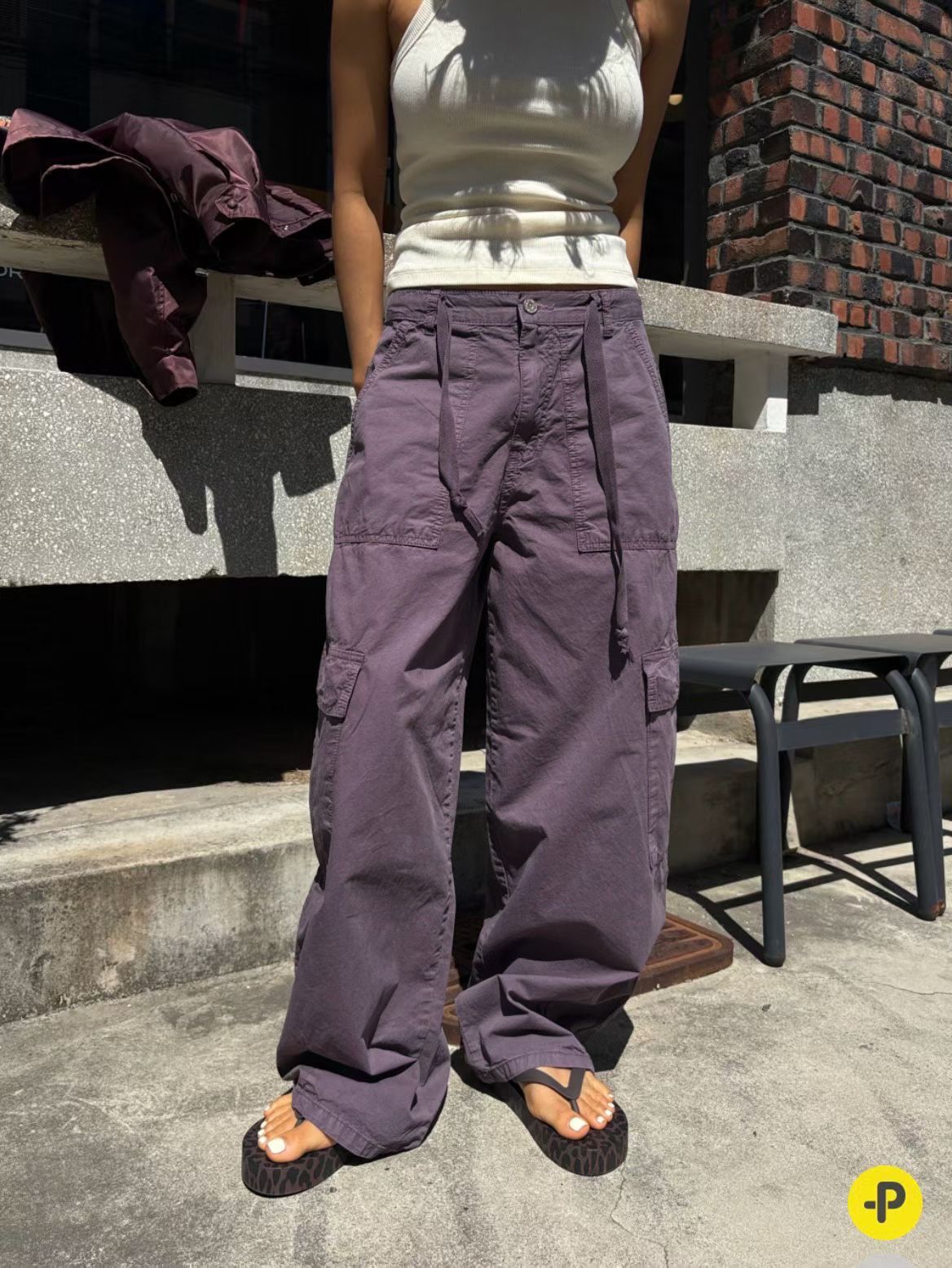 DV6127 工裝綁帶氣球休閑褲