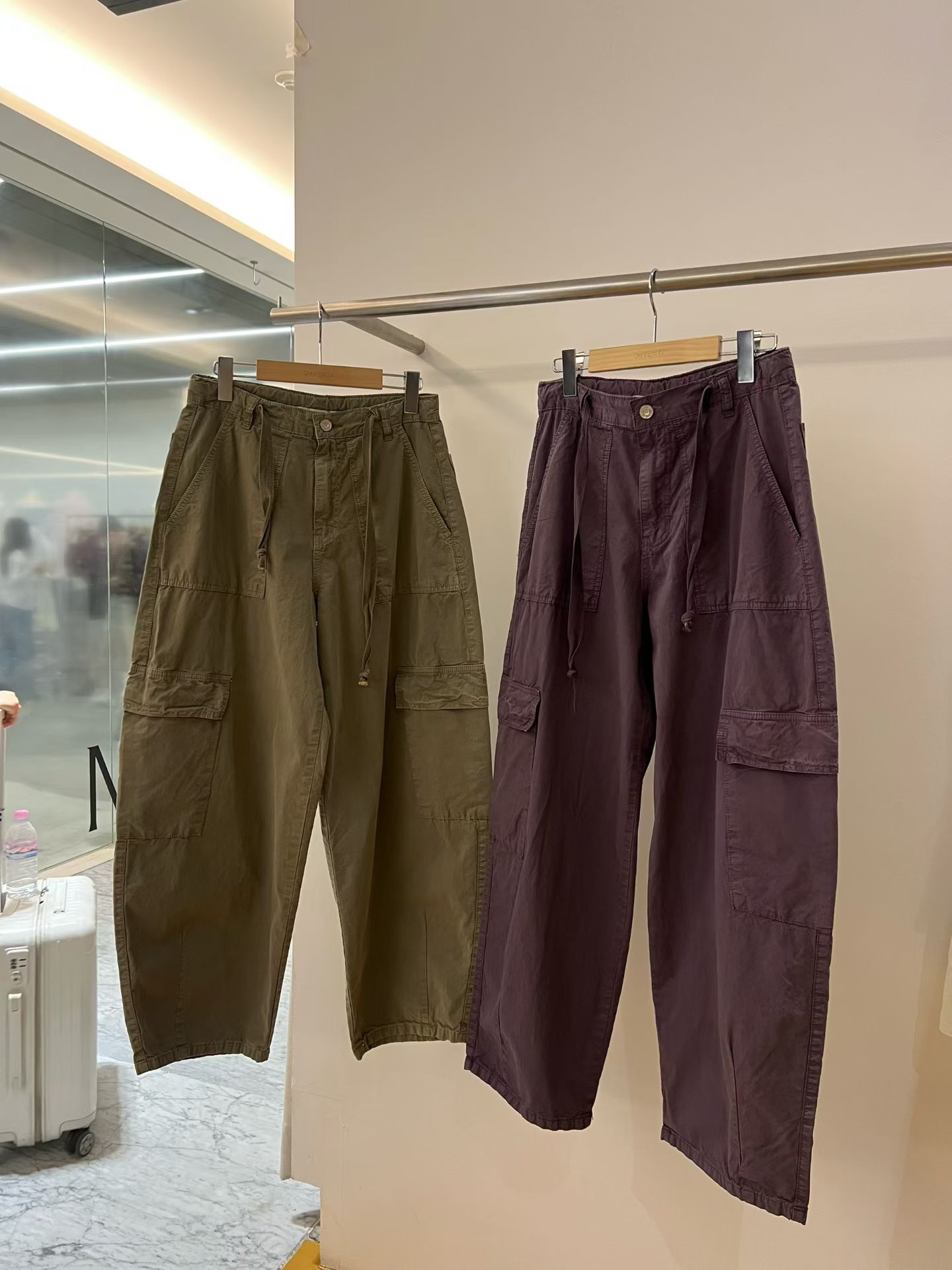 DV6127 工裝綁帶氣球休閑褲