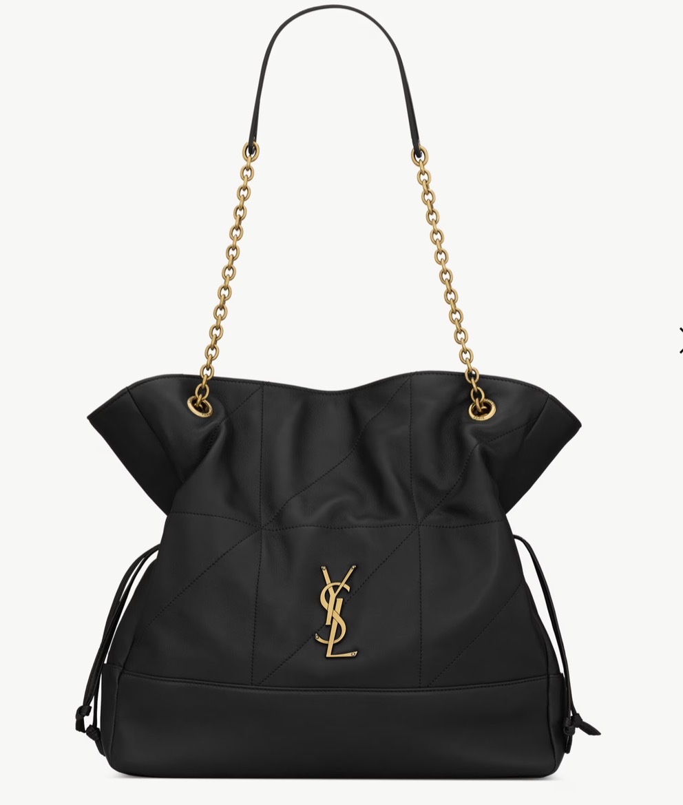 FRA-GGG0423-249 JAMIE shoulder pouch in lambskin BLACK 大號款 (A24)【出貨後回贈$500購物金】