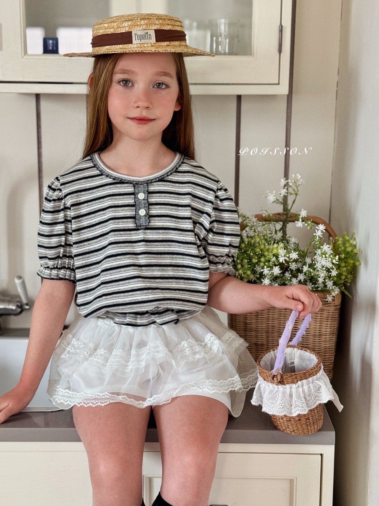 Poisson Striped Puff Tee