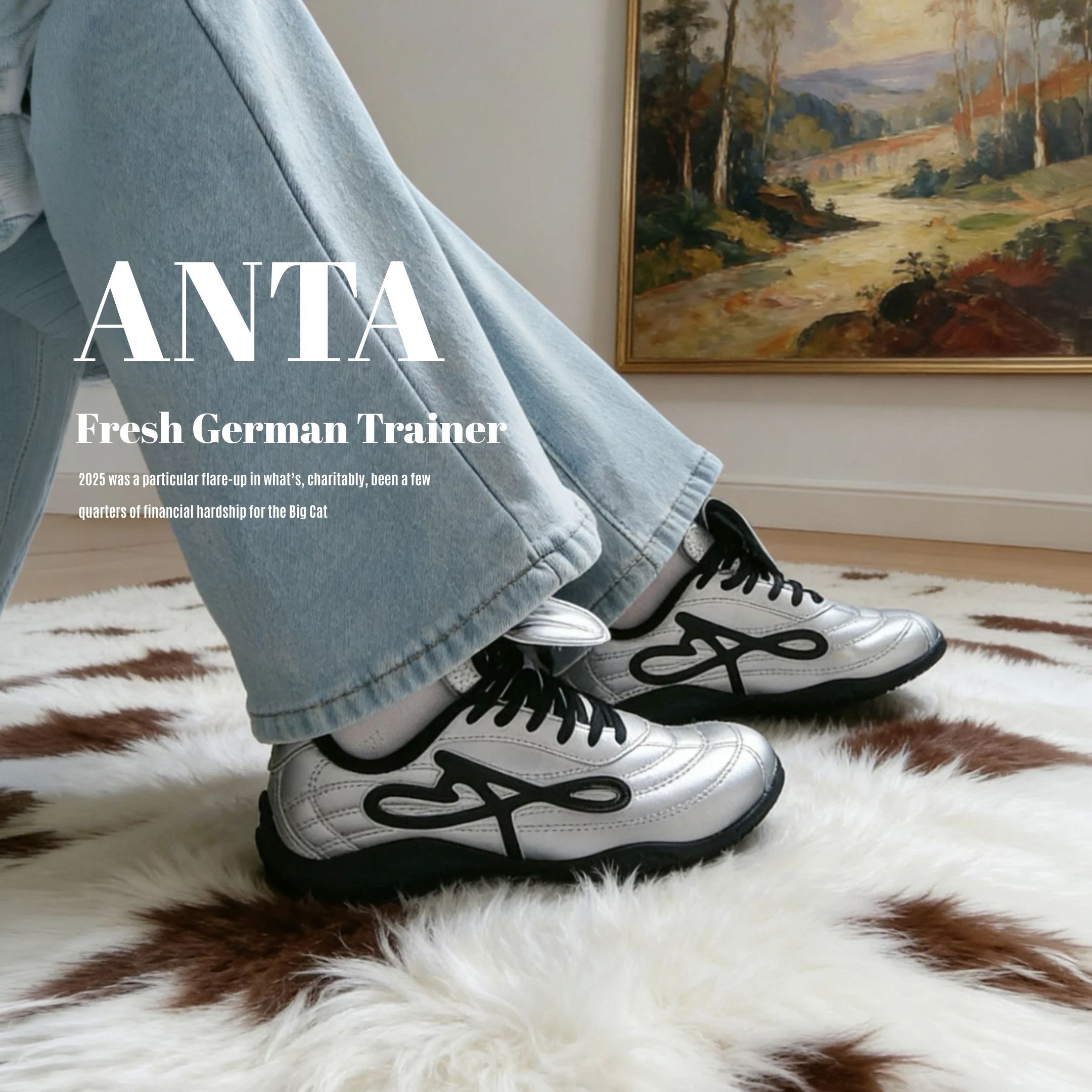 NICEDAY 代購 Anta 銀色 黑色 蓋蓋鞋 液態銀 足球風 賽車鞋 耐磨 德訓 922628804-1