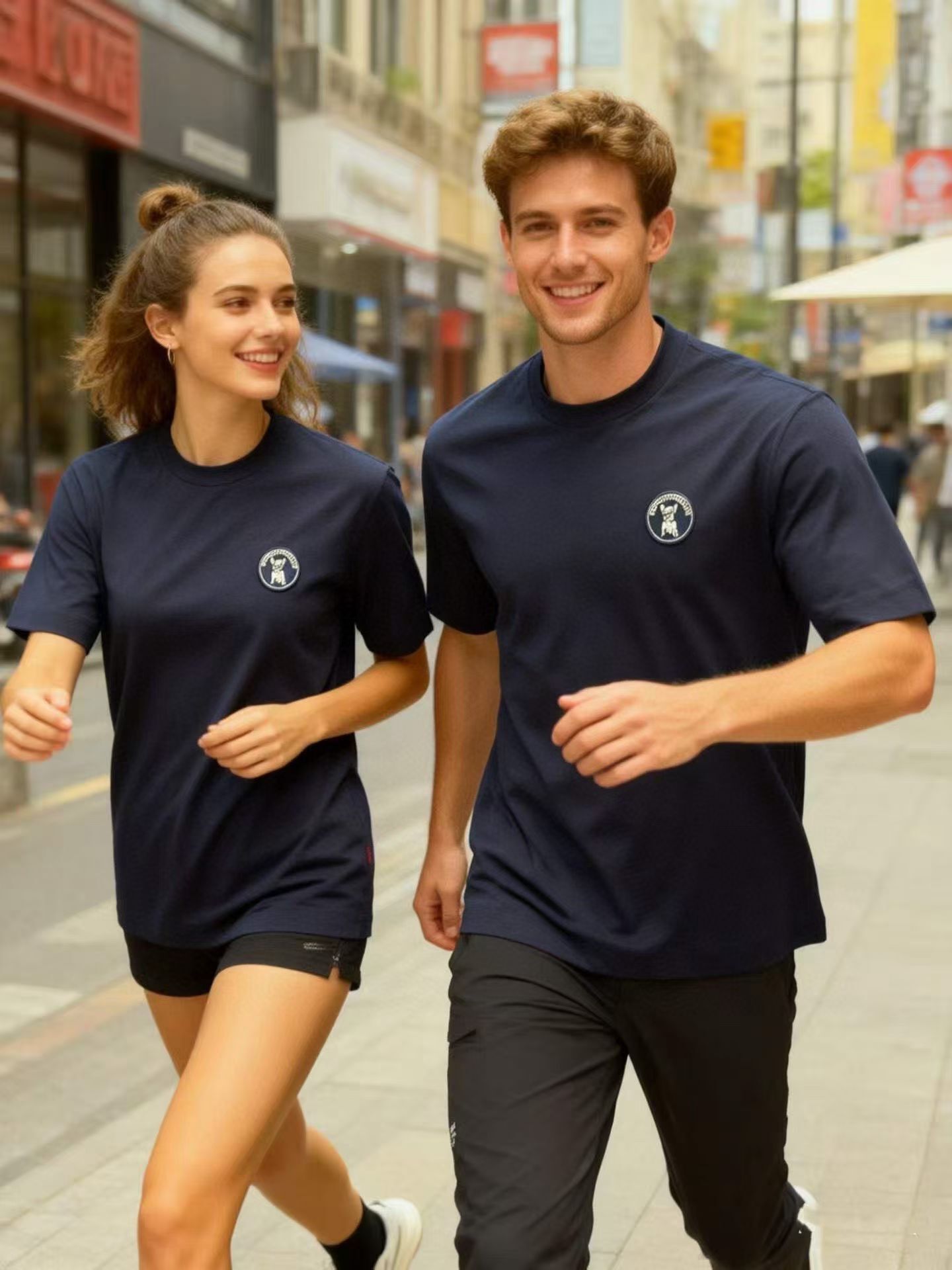 Armani basic 小狗徽章logo Tee