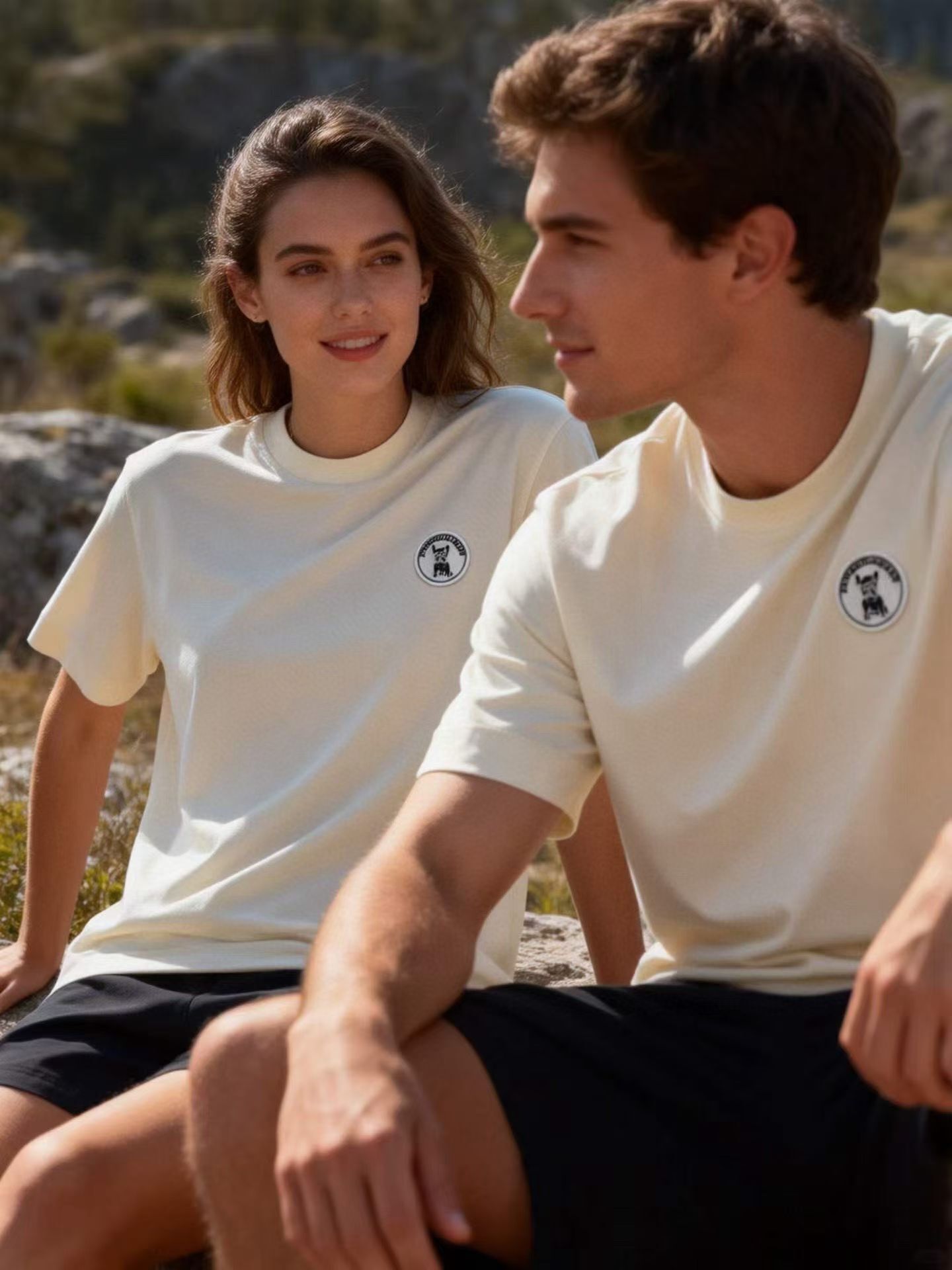 Armani basic 小狗徽章logo Tee