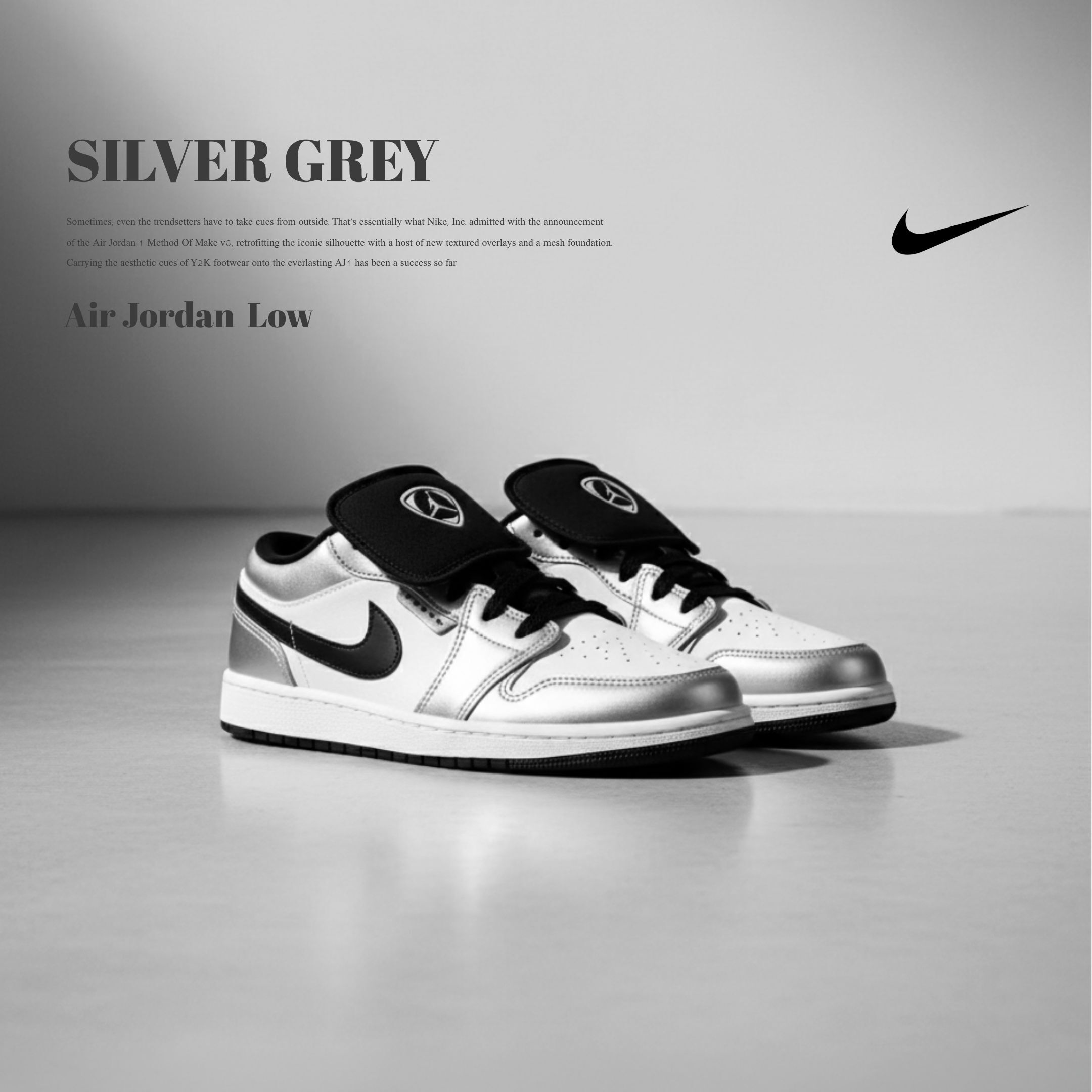 NICEDAY 代購 Air Jordan 1 SE 白銀 液態銀 灰銀 低筒 掀蓋 女款 IR2310-100